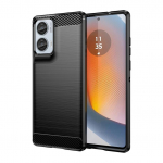 Tekstūruotas itin plonas silikoninis mink&scaron;tas dėklas, skirtas &bdquo;Moto Edge 50 Fusion 50 Pro 40 Neo 30 Ultra G24 G04 G34 G84 G54 G14 G73 G53&ldquo; visapusi&scaron;kam apsauginiam dangteliui Moto Edge 50 Fusion juoda