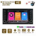 Automobilių radijo multimedijos grotuvas skirtas Volkswagen Touareg Transporter T5 Multivan 2004-2011 2 Din Android Carplay GPS Autoradio 1+32GB