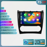 Hizpo 9 colių Carplay 4G 2Din Android 13 automobilių radijas, skirtas Mercedes Benz CLC W203 C-Class C180 C200 CLK200 CLK W209 Intelektualus ekranas vaizdo grotuvas GPS DSP P2CP 4Core 2G 32G AI