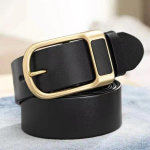 Vyri&scaron;kas Paulo diržas su sagtimi, autenti&scaron;kas polo dizainas [nemokamas smūgis] 3.3 with leather gold buckle black