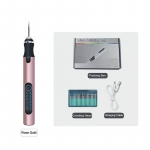Mažas ličio baterijos elektrinis &scaron;lifuoklis, perforavimo, graviravimo, poliravimo ra&scaron;iklis, didelio greičio gryno vario variklis, poliravimo ra&scaron;iklių rinkinys Rose gold polishing set