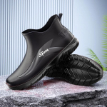 Vyri&scaron;ki guminiai batai, auk&scaron;ti, vandeniui atsparūs, neslystantys, vandeniui atsparūs darbui virtuvėje, statybvietėje, atsparūs dilimui ir pliu&scaron;iniai batai 45 juoda