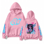 Y2k Arcane Jinx Mielas Anime Spaudas Su Gaubtu Harajuku Kawaii Džemperis Ilgomis Rankovėmis Animacinis Vilnonis Drabužis Moletom Madingi Džemperiai ir Džemperiai Moteri&scaron;ki XXXL rožinė