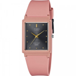 Casio Analoginis unisex laikrodis MQ-38UC-4A, matinis la&scaron;i&scaron;os rožinis, stačiakampis ciferblatas, uretano apyrankė, pigus tarptautinis Casio modelis [Paralelinis importas]