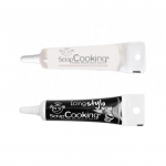 Colle alimentaire en tube + Stylo de gla&ccedil;age noir