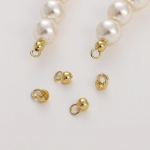 14K auksu dengtas vario pozicionavimo karoliukas-fiksatorius DIY papuo&scaron;alų aksesuarams 4x6mm, hole diameter about 2mm, 1 piece/pack auksas