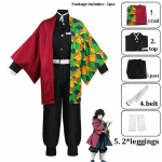 Unisex Demon Slayer Anime Cosplay animacinis filmas Kimetsu No Yaiba Kochou Shinobu Cosplay kostiumas suaugusiems vyrams ir moterims 3XL yellow