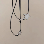 Y2K reguliuojama virvė Star Pendant Choker karoliai Pentagramos raktikaulio grandinėlė moteri&scaron;ki papuo&scaron;alai gimtadienio dovana 1pc