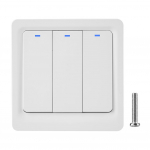 WiFi i&scaron;manusis nuotolinio valdymo sieninis jutiklinis &scaron;viesos jungiklis, skirtas Google Home valdymui balsu, ES 100-250V