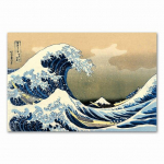 Didžioji Kanagawa Ukiyoe banga japonų meno senovinis sienų drobės spaudinys Garsus paveikslas Svetainės apdaila Paveikslėlis be rėmelio 21*30cm