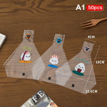 50/100 vnt. Mielas animacinis trikampio ryžių kamuoliuko pakavimo mai&scaron;elis, jūržolės Onigiri su&scaron;i bento gaminimo forma, bento priedai, su&scaron;i mai&scaron;eliai as the picture