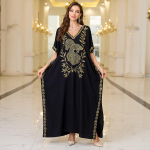 Moteri&scaron;kos mados vasaros pavasario gėlių ra&scaron;tų spausdinimas 1/2 rankovėmis V formos i&scaron;kirpte laisvos juosmens kasdieninės suknelės Size: One Size