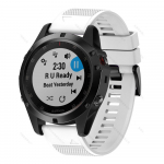 I&scaron;manusis laikrodžio dirželis skirtas Garmin Fenix ​​6 6S 6X 5X 5 5S 3 3HR Forerunner 935 945 Greitai atsegamas dirželis, silikoninė apyrankė 26mm width balta