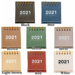 2021 Mini Stalo Kalendorius Kūrybingos Darbalaukio Dekoracijos Ne&scaron;iojamas Darbo Pastabų Kalendorius Naujųjų Metų Planas Grafikas lightbrown