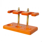 Wooden Pipe Stand 3 Slot Handmade Accessories Solid Wood Organizer Rack black juoda