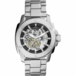 Fossil ME3081 Modernus Mechaninis Automatinis Nerūdijančio Plieno Vyri&scaron;kas Laikrodis 50 sidabras