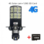 4G Saulės Monitorius Multifunkcinis Mažos Galios Nuotolinio Valdymo Gatvių Ap&scaron;vietimas WIFI I&scaron;mani Trijų Ekranų Kamera 【None RC】4G camera + 128g juoda