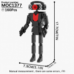 MOOXI Skibidi Tualetas Stovyklos Rinkinys MOC Kaladėlės Žaidimas Super Titanas Bosas Woofer TV Kamera Garsiakalbis Sirena Žmogus Bosas Konstruktorius Vaikų Žaislai