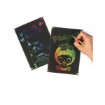 Lot de 10 cartes &agrave; gratter A5 - Noir - Id&eacute;al pour cr&eacute;er des cartes de voeux et des petits tableaux juoda