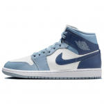 Air Jordan 1 Mid Diffused Blue Moteri&scaron;ki sportbačiai Sail Blue-Grey BQ6472-140 36