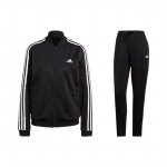 Adidas Solid Logo Stripe Print Dviejų dalių Rinkinys Moteri&scaron;ki Rinkiniai Juodas GM5534 XL