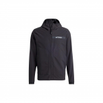 Adidas Multi Soft Shell striukė su solidžiu logotipu Lauko sportui su gobtuvu Softshell striukė Vyri&scaron;kos striukės Juoda HZ4425 L