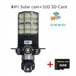 4G Saulės Monitorius Multifunkcinis Mažos Galios Nuotolinio Valdymo Gatvių Ap&scaron;vietimas WIFI I&scaron;mani Trijų Ekranų Kamera 【None RC】WIFI camera + 32g juoda