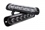 SakaSK Dienos &scaron;viesos LED 24V Dvigubo naudojimo, Atsparus dulkėms, Atsparus smūgiams, Bendras, Atsparus vandeniui, Baltas, Transporto priemonės apžiūra, 2 vnt. rinkinys, 6000K, Plonas (Baltas) balta