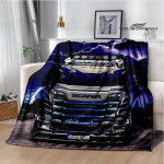 3D S-Scania sunkvežimio spausdintas pledas Pikniko pledas &Scaron;ilti flaneliniai pledai Namų lovos užtiesalai lovoms Gimtadienio dovana 30x40in gray