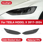 Skirta TESLA Model X 2017-2024 Automobilio priekinio žibinto dūminis juodas TPU apsauginė plėvelė Priekinio žibinto spalvos keitimo lipdukas Priedai Smoked black