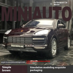 1:32 Porsche Cayenne Turbo Lydinio Automobilio Diecast Modelis Garsas &Scaron;viesa Miniatiūrinis Automobilio Modelis Dekoratyviniai Madingi Papuo&scaron;alai Draugui Dovana ruda