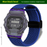 8 spalvos Reguliuojama laikrodžio apyrankė Magnetinis metalinis užsegimas Skirta Casio g-shock 3506 GBD-200SM GBD-200 Katė Nailono drobės Laikrodžio dirželis Vyri&scaron;ka juosta For gbd-200 mėlyna