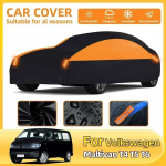 VW Volkswagen Multivan T4 T5 T6 pilnai aptrauktas automobilio UV saulės lietaus sniego automobilio audinys dulkių Preueron vandeniui atsparus Premium apsauga C NO LOGO juoda ruda spalva
