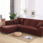 Pilkos paprastos spalvos elastingas tamprus sofos užvalkalas Reikia užsisakyti 2vnt sofos užvalkalą, jei L-style fundas sofas con chase longue Sofos dėklas 1-seat 90-140cm