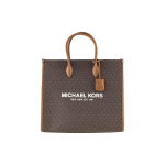 Michael Kors MK Mirella monogramos ra&scaron;to rankinė su nuimamu peties dirželiu Moteri&scaron;ka rankinė Ruda 35F2G7ZT3B-BROWN Basic Set (Bag+Dust Bag)
