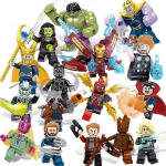 16 vnt. Superherojų Veiksmo Figūrėlės Minifigūrėlės Statybiniai Blokeliai Žaislų Rinkinys 34044