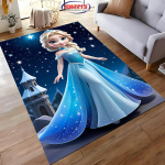 Saldytos Elzos Annos Princesės 3D HD Kilimas Vaikų Miegamojo Svetainės Neslystantis Grindų Kilimėlis Sofos Kilimėlis Dekoracija 60*90cm