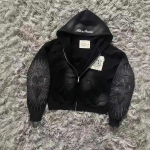 STREETRICH Harajuku Y2K Naujas Storas Fleece Gotikinis Spausdintas Užtraukiamas Gobtuvas Moteri&scaron;kas Gatvės Hip Hop Džokeris Laisvas Megztinis Poros Laisvalaikio Punk Gobtuvas S