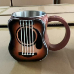 Juokingas muzikos instrumento puodelis Pijano, gitaros stiliaus kavos puodelis Juokingi indai alui, pienui, vandeniui 101-200ml