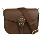 Coach Amelia 24 Prekės ženklo logotipas Klasikinis lyčių odos peties krep&scaron;ys Vidutinio dydžio moteri&scaron;kas peties krep&scaron;ys Ruda CP107-IMBRN Basic Set (Bag+Dust Bag)
