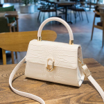 Moteri&scaron;kas krep&scaron;ys Naujas Crossbody Bag Rankinis mažas kvadratinis krep&scaron;ys Madingas krep&scaron;ys per petį 24x8x14cm balta