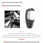 Betterhumz Automobilio pavarų perjungimo svirties rankenėlės apdailos dangtelis BMW F20 F30 F10 F31 F32 F36 F34 F22 X3 X4 X5 X6 Suede Panelė Interjero Aksesuarai 9002 Black A RHD