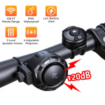 Rockbye Elektrinis dviračio skambutis Ragas 120dB USB Įkrovimas MTB Riedlentės Plento Dviratis Vairo Ragas 6 Režimai Signalizacijos Žiedas Nuotolinio Valdymo Pultas Electric Bell