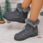 Stori pliu&scaron;iniai žiemos batai moterims 2025 Neslystantys, su pūkais, vandeniui atsparūs sniego batai moterims, didesni dydžiai 43, &scaron;ilti dirbtinio kailio ankle boots Mujer 36