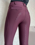 Moterų pilnos silikoninės jojimo kelnės - Atsparios pūtimuisi lauko jojimo kelnės S raudonasis vynas