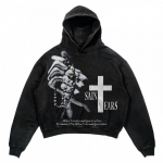 Unisex gobtuvėlis Oversize Streetwear 3D spaudinys Ilgomis rankovėmis Puloveris Laisvalaikio vir&scaron;utinė dalis Paaugliams Suaugusiems 3XL black