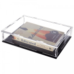 1 rinkinys Akrilinė knygų vitrina Juoda 185x57,5x55mm gray