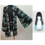 Demon Slayer Muichiro Tokitou Haori Cosplay Kostiumas, Unisex Suaugusiems Studentams Brolio Ceremonijai Anime Expo Apranga XL dramblio kaulas