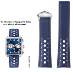 Juoda Mėlyna Odinė Laikrodžio Apyrankė TAG HEUER Dirželiui MONACO CARRERA Laikrodžio Dirželis Sulankstomas Sagtis 22MM Tiesus Jungimas 22mm gray