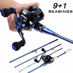 Me&scaron;kerykočių ir ritių rinkinys Metalinė me&scaron;kerykočio ritė Corbon žvejybos kotas jūrinės e&scaron;erių žvejybos reikmenys